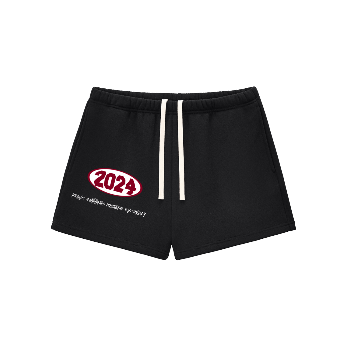 PAPETALK Varsity Drawstring Sweatshorts