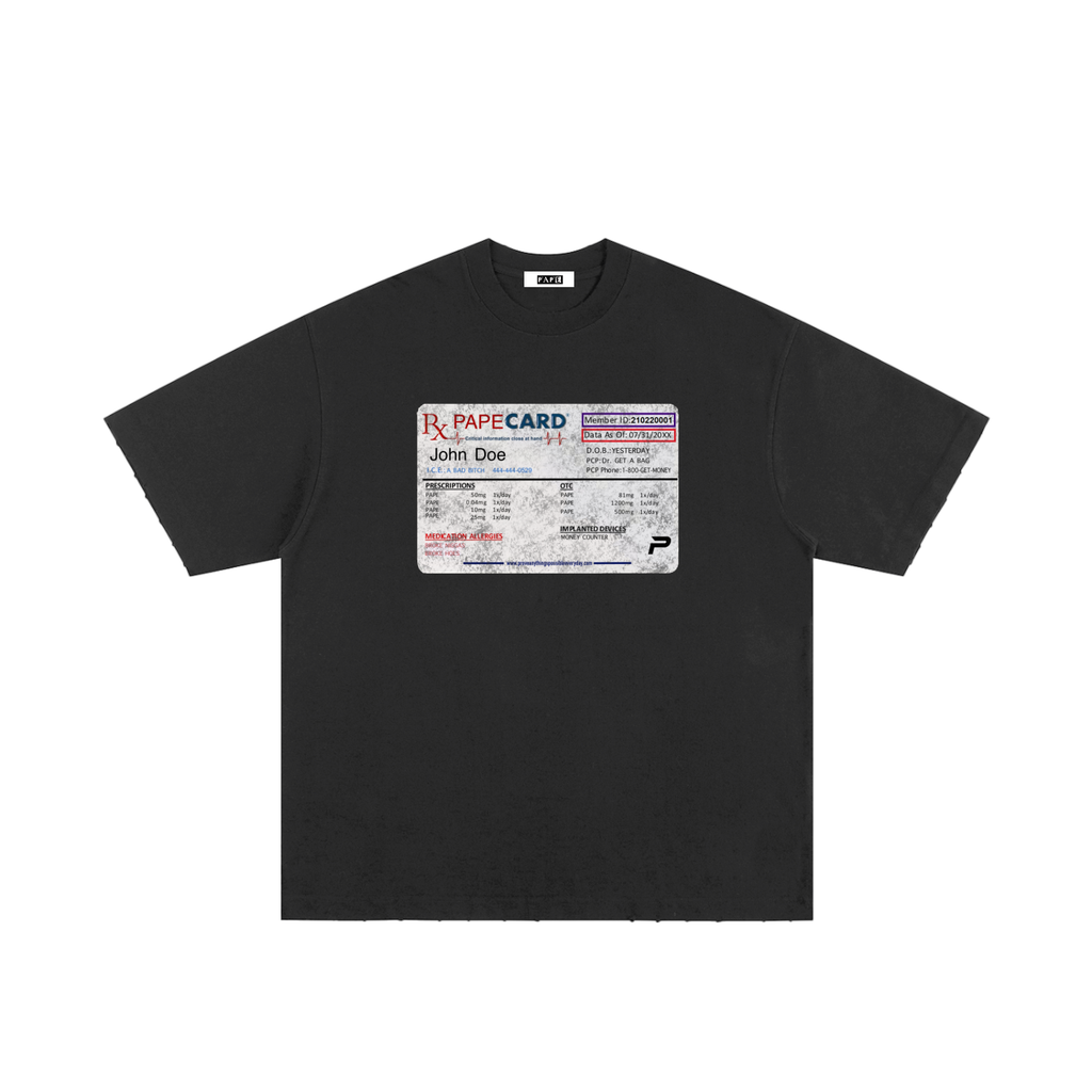 PAPE Medical Card Hand-frayed T-Shirt